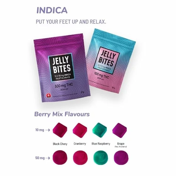 Twisted Extracts Jelly Bites Berry Mix Indica 500mg