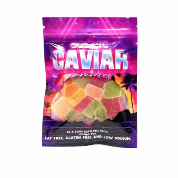 Moonrock Cosmic Caviar Square Gummies Assorted Flavours 1000mg THC