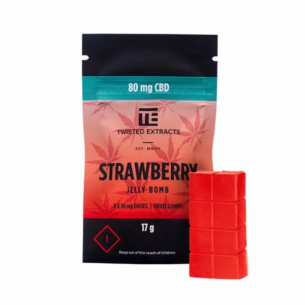 Twisted Extracts Strawberry Jelly Bomb 80mg CBD
