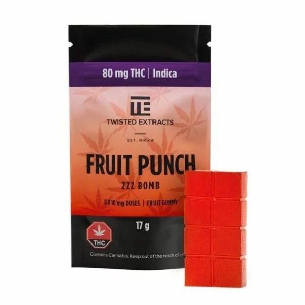 Twisted Extracts Fruit Punch Zzz Bomb 80mg THC